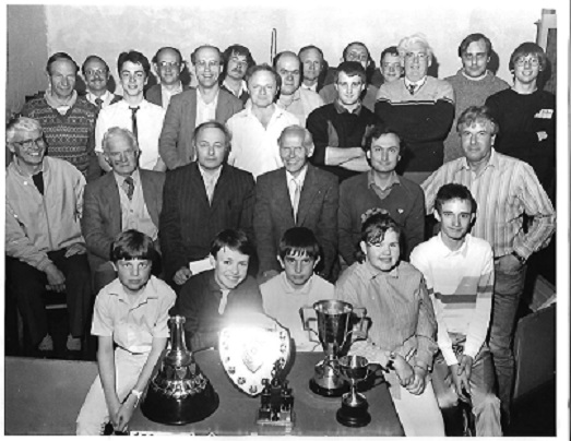 Chess club members in 1980s