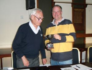 Dave receives the President's cup for services to the club