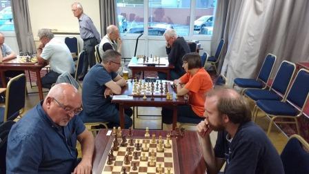 Chess players Pete Banks versus Richard Wilkinson