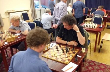 Chess players Martin Hathaway versus Steve Alcock