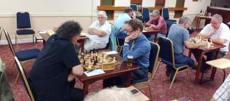 Chess players Martin Hathaway versus Steve Alcock